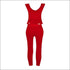 2 Pcs Women Ruffled Design Sleeveless Tops And Solid Color Pants Set