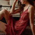 2Pcs V Neck Lace Nightdress And Panty