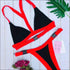 2pcs/set Sexy Buckle Women Bikini Swimsuits