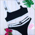 2pcs/set Sexy Buckle Women Bikini Swimsuits