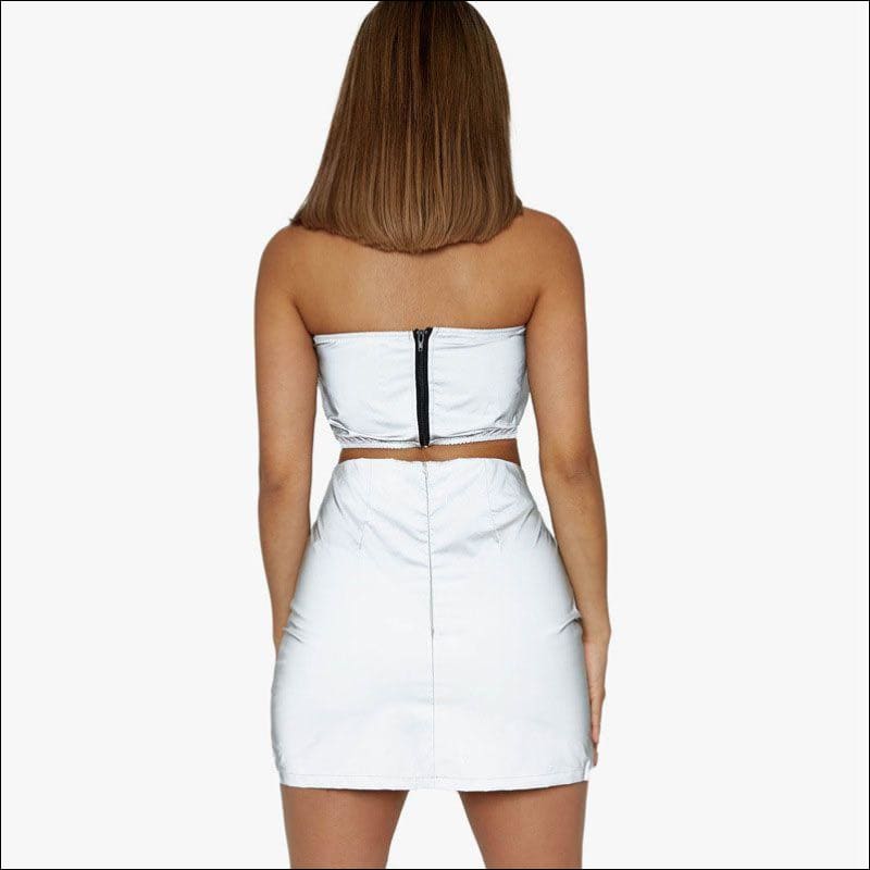 3M Reflective Fabric Design Tube Top Skirt - XL / 3M - Sets 