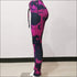 Abstract Lines Print Sexy High-waisted Sports Yoga Pants