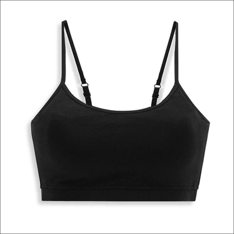 Adjustable Shoulder Straps Padded Short Cotton Camisole - 