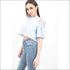 Baby Blue Cold Shoulder Crop Top