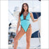 Baby Blue Strappy High Leg One Piece