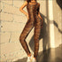 Backless Bandage Sleeveless Tight Jumpsuits