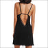 Backless V Neck Solid Color Satin Nightdress