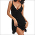 Backless V Neck Solid Color Satin Nightdress