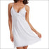 Backless V Neck Solid Color Satin Nightdress