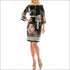 Black Salmon Textured Sheath Dress