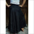 Black Solid Boho Skirt