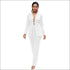 Blazer Straight Pants Suit Set Work Sexy Lapel Lace-up Long-sleeve