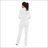 Blazer Straight Pants Suit Set Work Sexy Lapel Lace-up Long-sleeve