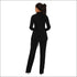 Blazer Straight Pants Suit Set Work Sexy Lapel Lace-up Long-sleeve