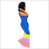 Blocking Layered Design Neon Color Jumpsuits
