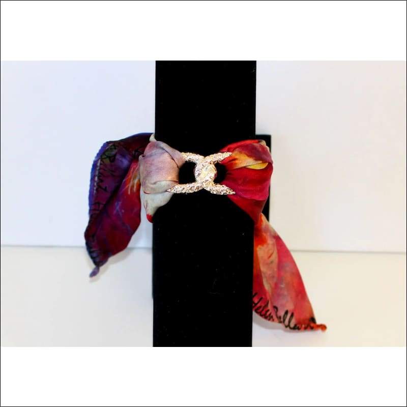 Blooming iris ankle silk bracelet - Gold - Ankle Bracelets