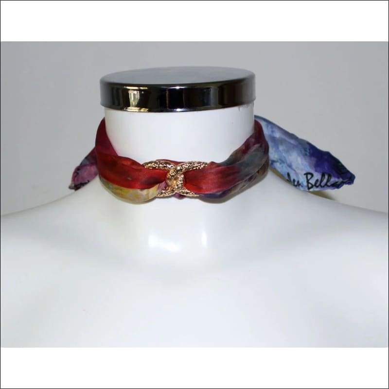 Blooming iris Choker Necklace - Gold - Chokers - Necklaces