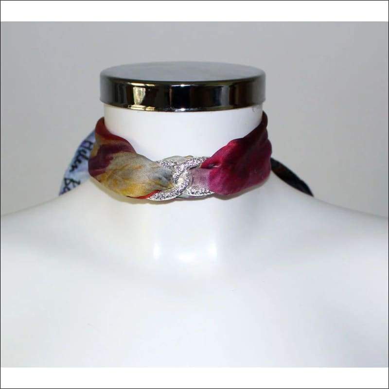 Blooming iris Choker Necklace - Gold - Chokers - Necklaces