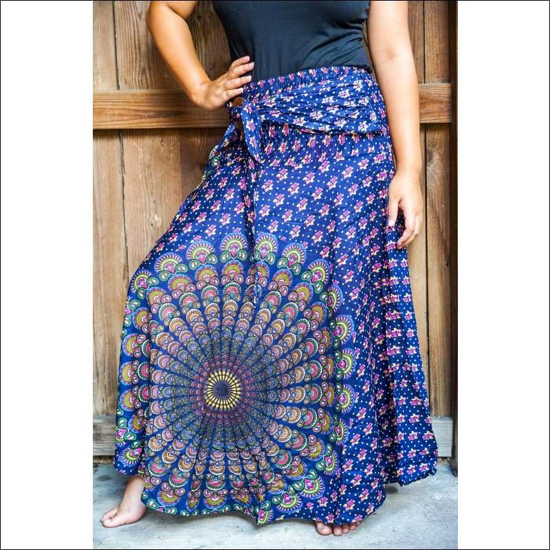 Blue Chakra Boho Skirt - Skirts