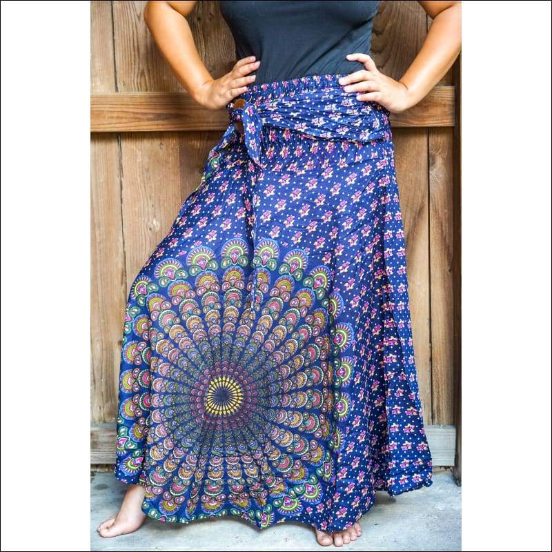 Blue Chakra Boho Skirt - Skirts