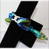 Blue Iris ankle silk bracelet