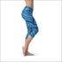 Blue Maori Capri Leggings