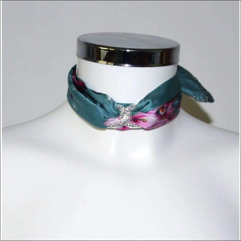 Blue Spring Choker Necklace - Gold - Chokers - Necklaces