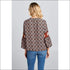 Boho Bell Sleeve Print Top