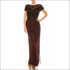 Burgundy Sequined Long Gown