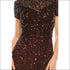 Burgundy Sequined Long Gown