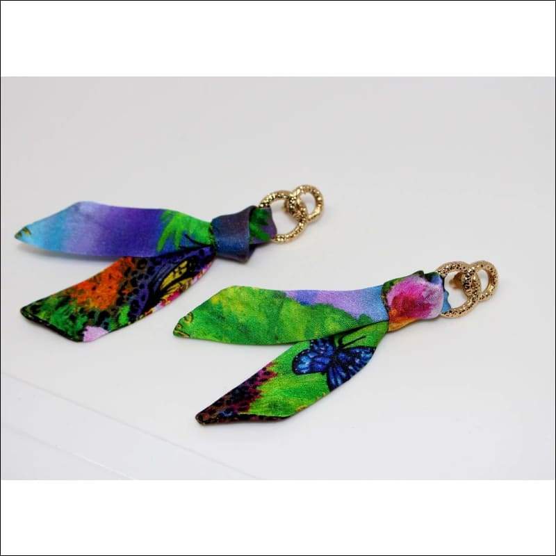 Butterfly silk tie earring & bracelet - Set & Combination