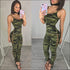 Camouflage Print Bandage Hollow Tight Sling