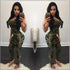 Camouflage Print Bandage Hollow Tight Sling