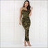 Camouflage Print Bandage Hollow Tight Sling
