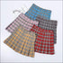 Campus Style Women Plaid Print Pleated Skirt