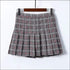 Campus Style Women Plaid Print Pleated Skirt