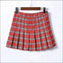 Campus Style Women Plaid Print Pleated Skirt
