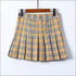 Campus Style Women Plaid Print Pleated Skirt