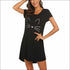 Cartoon Pattern Casual Short Sleeve Comfy Nightdress