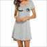 Cartoon Pattern Casual Short Sleeve Comfy Nightdress