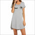Cartoon Pattern Casual Short Sleeve Comfy Nightdress