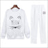 Casual Cat Print Sweatshirt Casual Pants Two Pieces Set