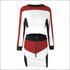 Casual Contrast Long-sleeve Crop Top Zipper Design Skirt Sporty Set