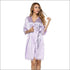 Casual Half Sleeve Surplice Loose Night-robe