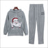 Casual Outdoor Sportswear Santa Claus Print Hoodies And Sweatpants Set