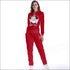 Casual Outdoor Sportswear Santa Claus Print Hoodies And Sweatpants Set