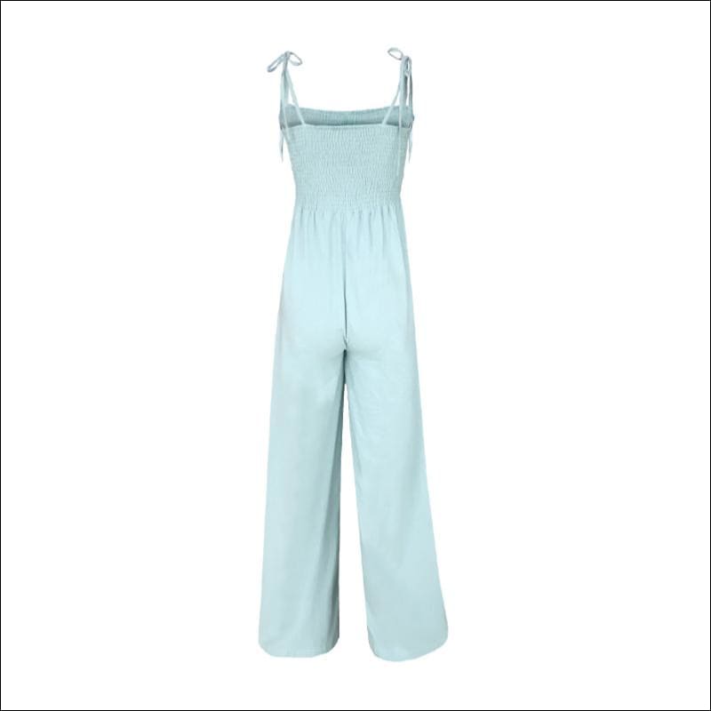 Casual Plain Color Strap - Jumpsuits