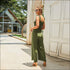 Casual Sling Patchwork Sleeveless Jumpsuits