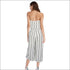 Casual Strapless Classic Stripes Print Wide-leg Jumpsuits
