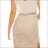 Champagne Blouson Lace Evening Dress
